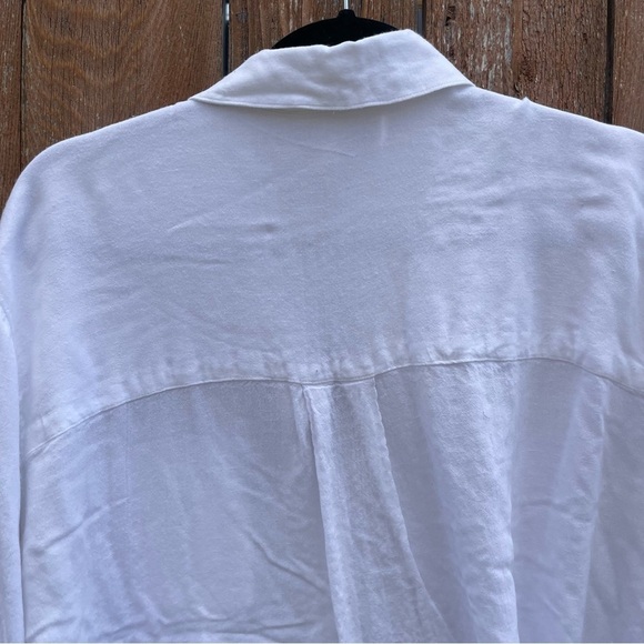 JANE &‎ DELANCEY Women’s White Long Sleeve Button Down Top Size Large - Picture 9 of 11